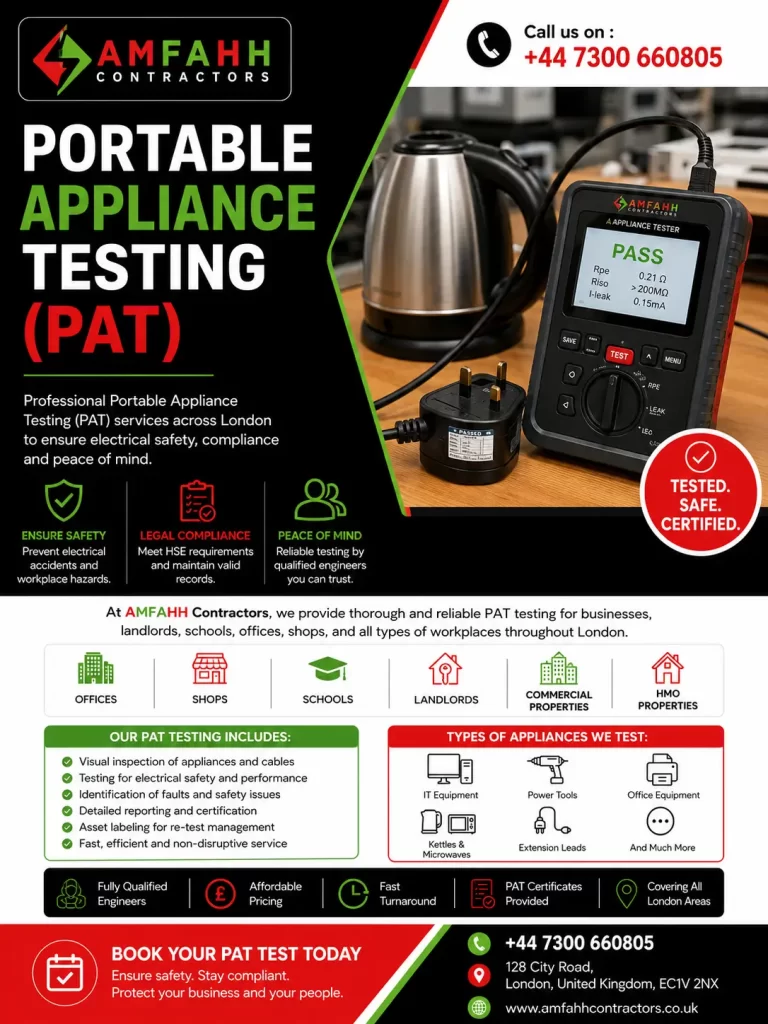 PAT Testing for Homes & Businesses Across the UK
